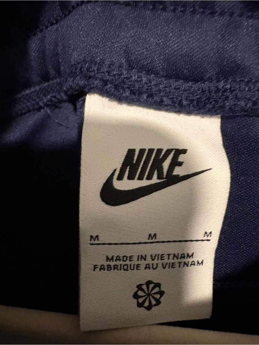 Nike Navy Blue Track Pants with Logo - Picture 3 of 4